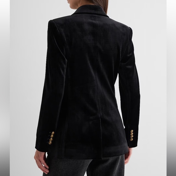 Express Velvet One Button Blazer - Picture 3 of 8